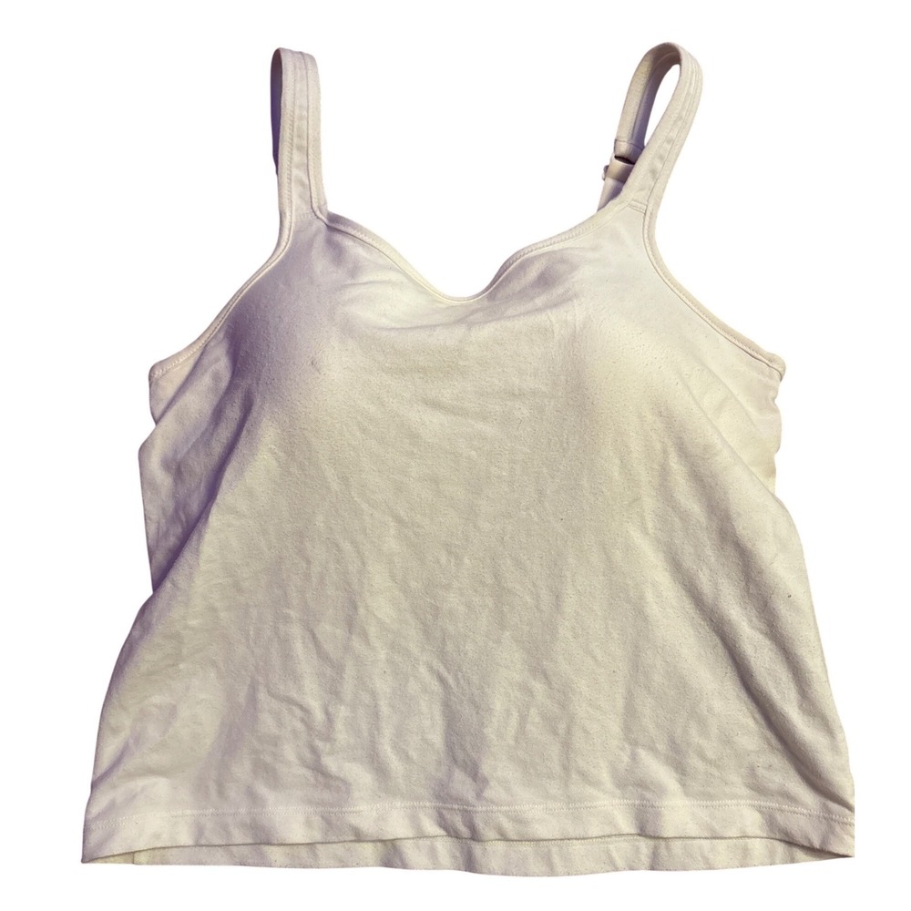 Bali‎ Womens White Wirefree Built In Bra Camisole Tank Top 36DD